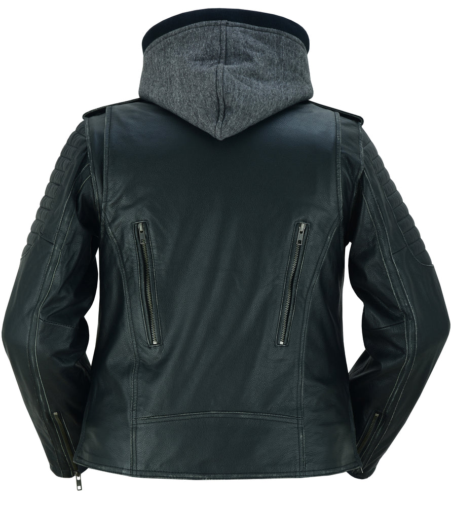 RC Women's M/C Jacket with Rub-Off Finish