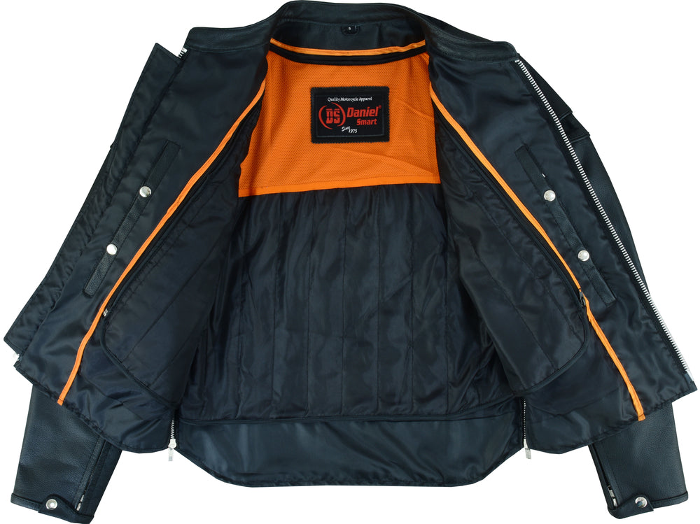 RC Full Hand Black Leather Motorcycle Jacket