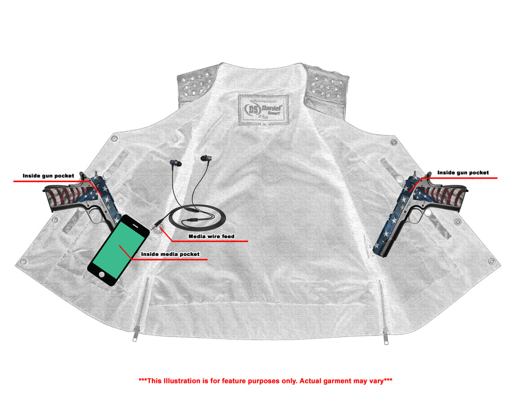 RC Women's Gray Vest with Grommet and Lacing Accents