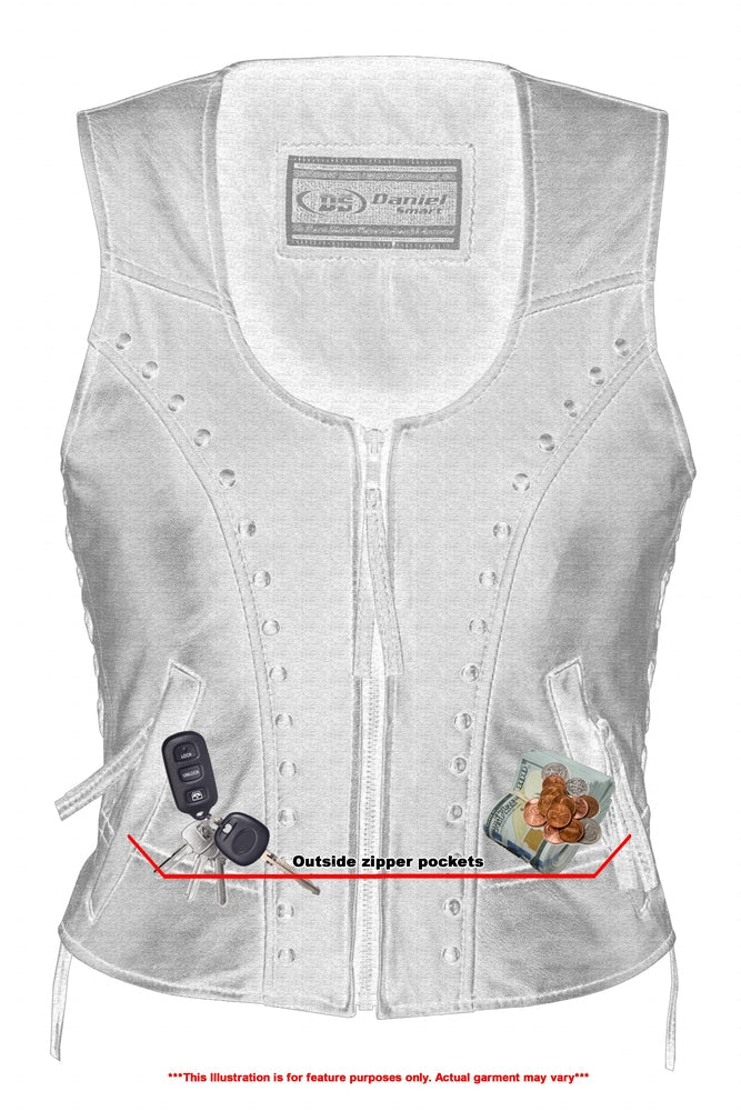 RC Women's Lightweight Vest with Rivets Detailing