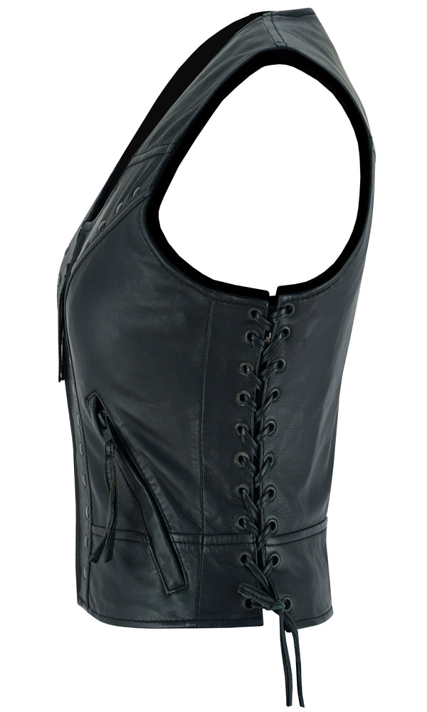 RC Women's Lightweight Vest with Rivets Detailing