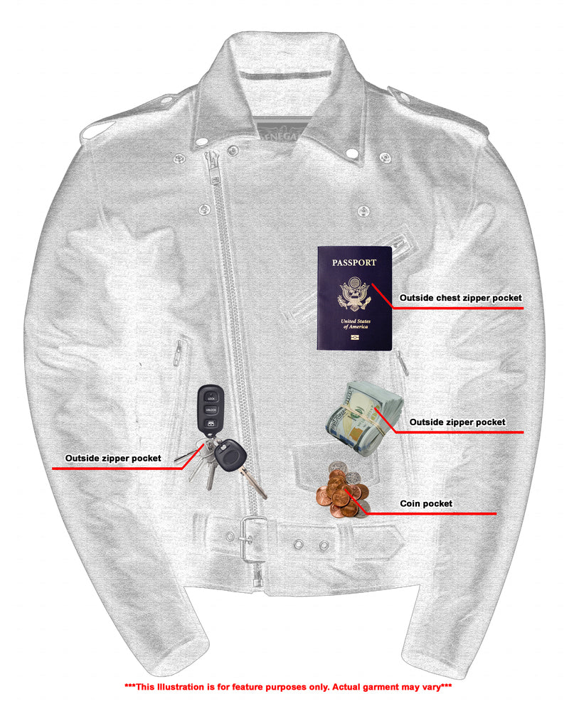 Freedom Rider Black Men’s Leather Jacket – Eagle Embossed