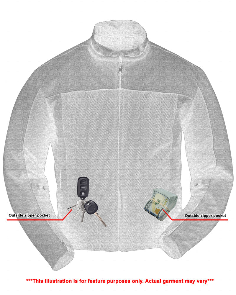 RC Cross Wind Micro Mesh Mens Motorcycle Jacket - Blue