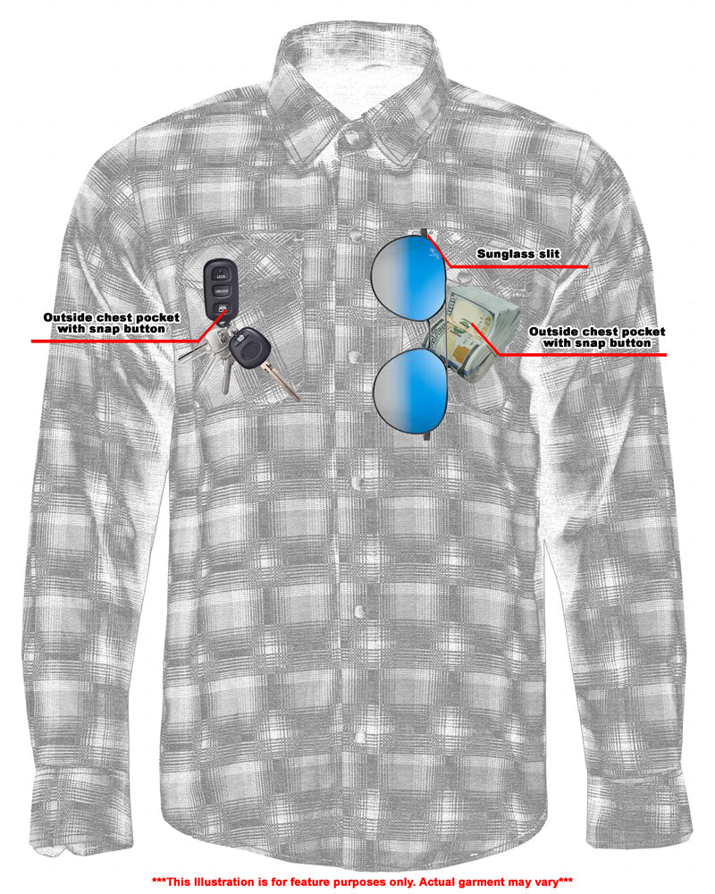 RC Flannel Shirt - Blue and Black Shaded
