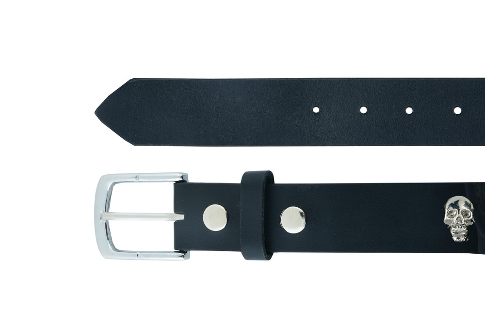 BLT Skull HeaRC Black Genuine Leather Belt
