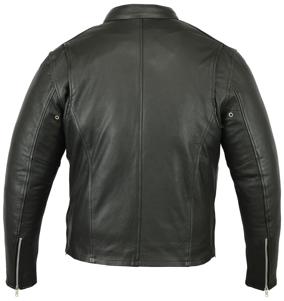 RC Men’s Black Sporty Cruiser Leather Jacket