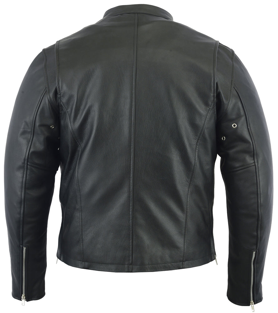 RC Men’s Black Sporty Cruiser Jacket with Removable hood