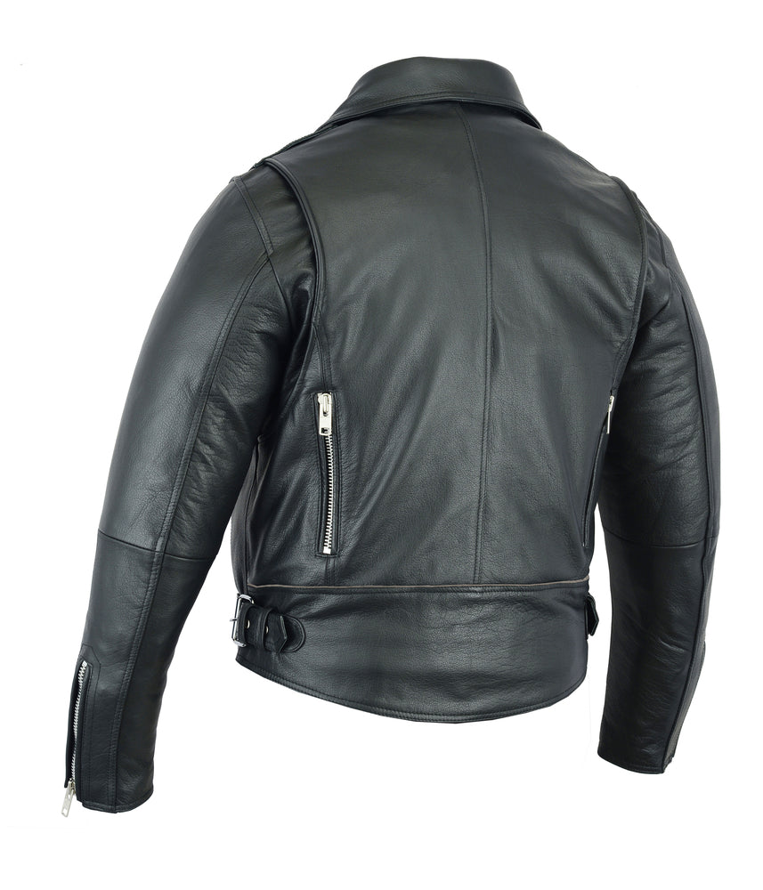 RC Men's Modern Full Cut Beltless Biker Jacket - Black
