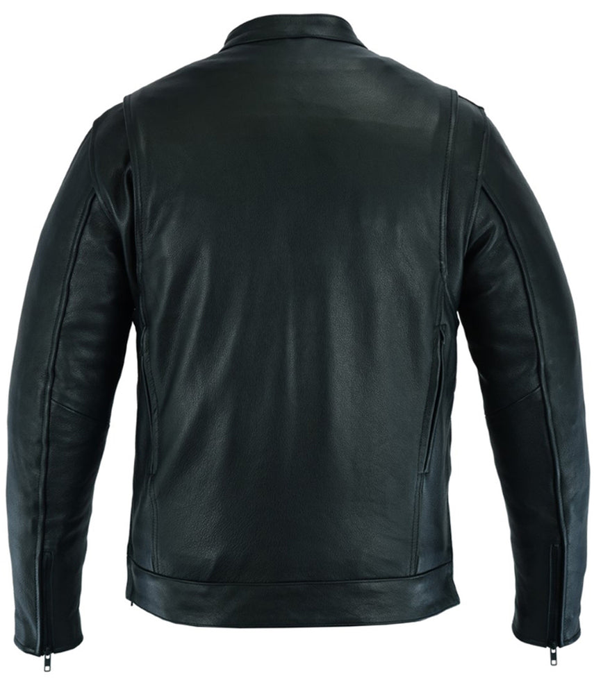 RC Men's Black Utility Style Motorcycle Jacket