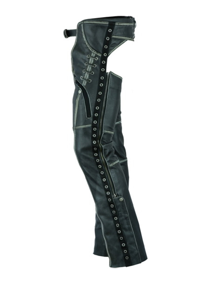 DS Women's Gray Stylish Lightweight Hip Set Chaps