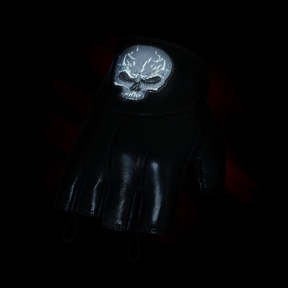 RC Reflective Skull Fingerless Glove
