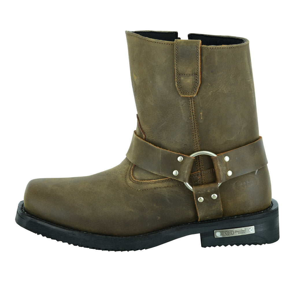 DS Men's Side Zipper Waterproof Boots- Brown