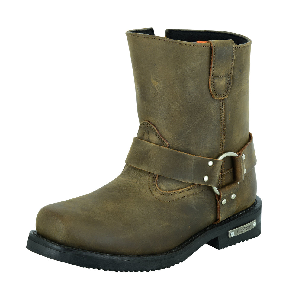 DS Men's Side Zipper Waterproof Boots- Brown