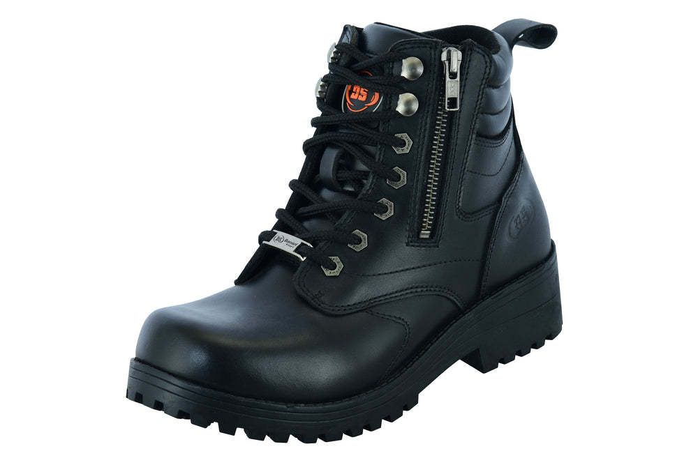 RC Women's Side Zipper Plain Toe Boots