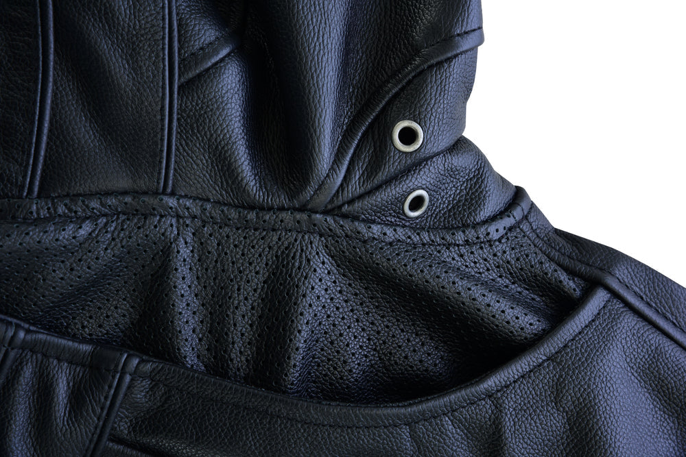 SpeeRCter Black Men’s Leather Motorcycle Jacket