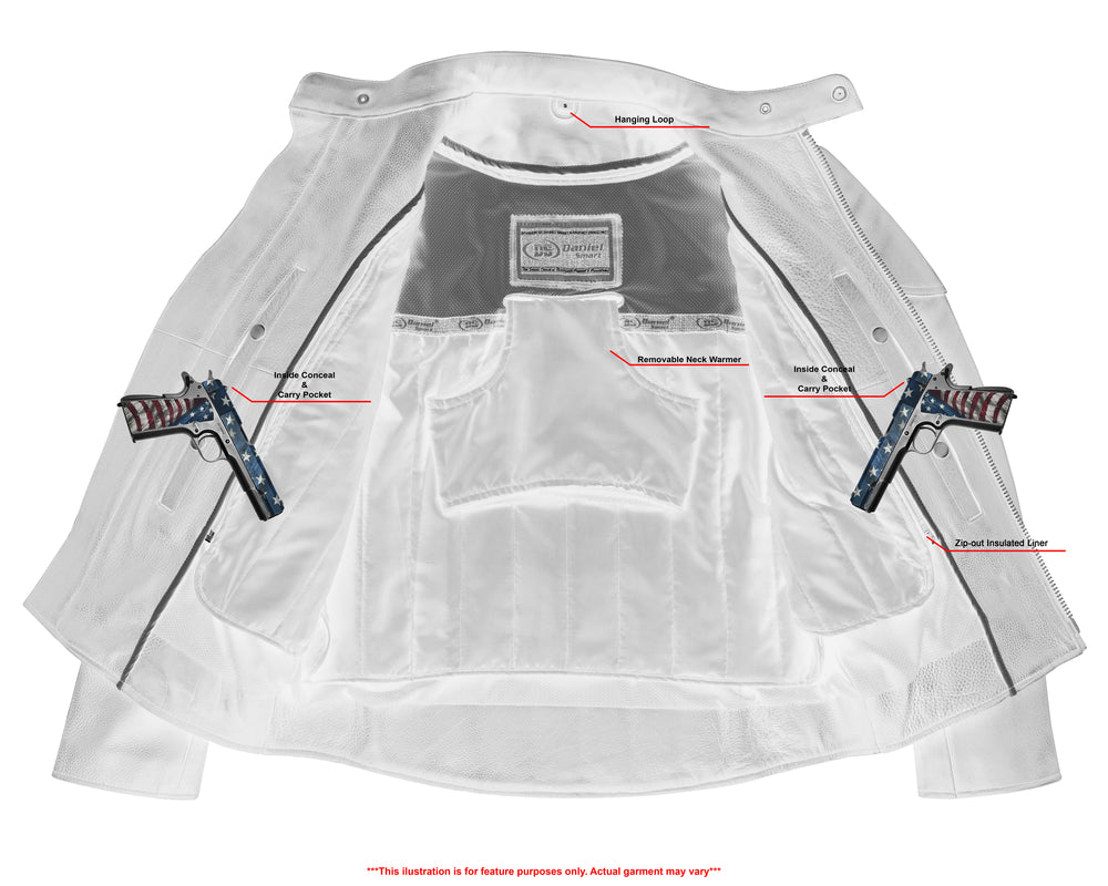 RC Men's Premium Vented Motorcycle Jacket – Side Laces