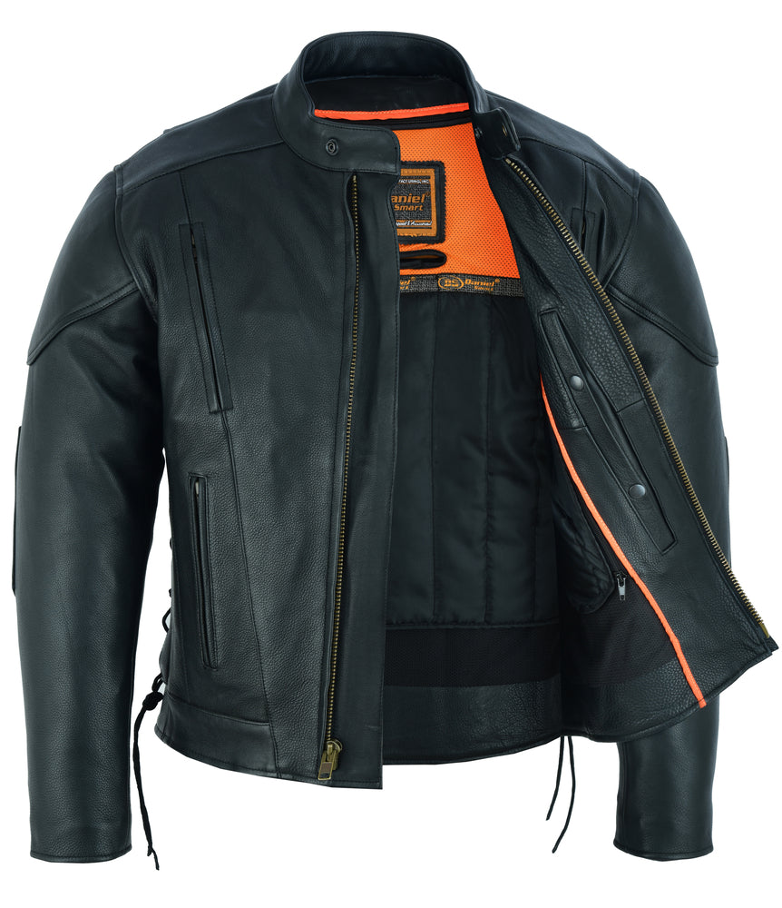 RC Men's Premium Vented Motorcycle Jacket – Side Laces
