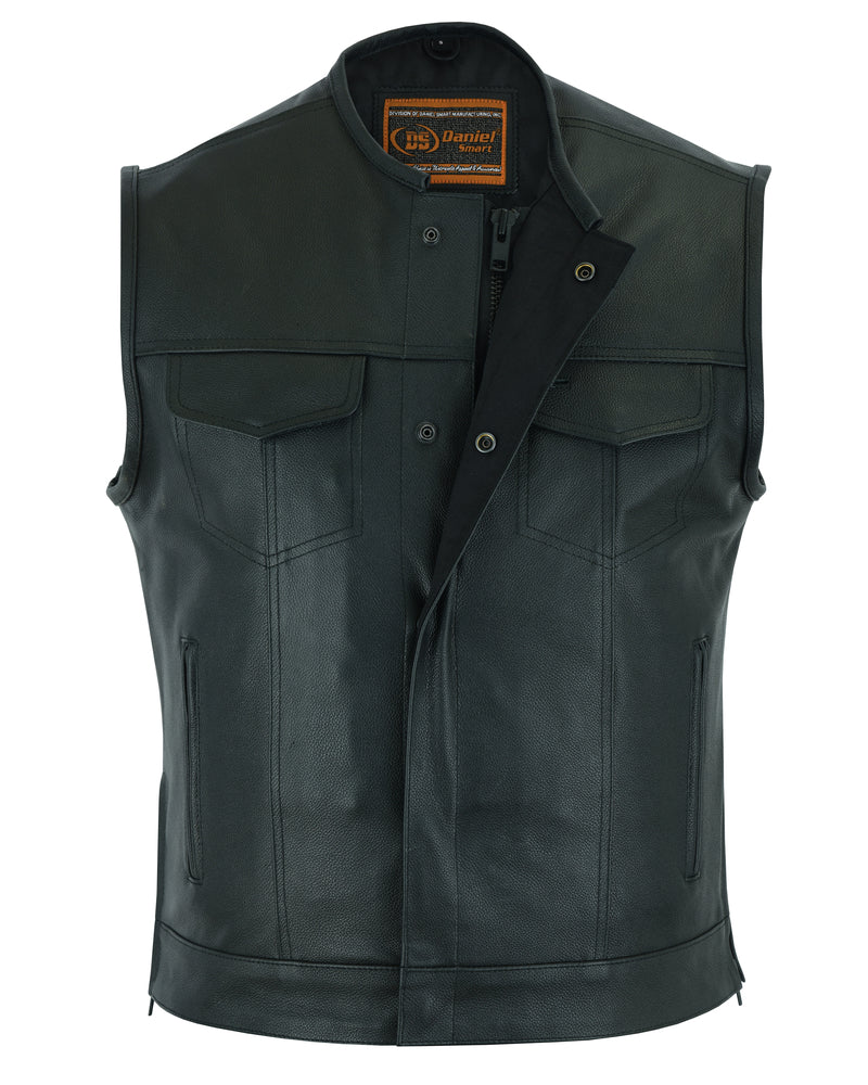 RC Eclipse Black Motorcycle Vest - Hidden Smart Access Pockets & Durable Lining