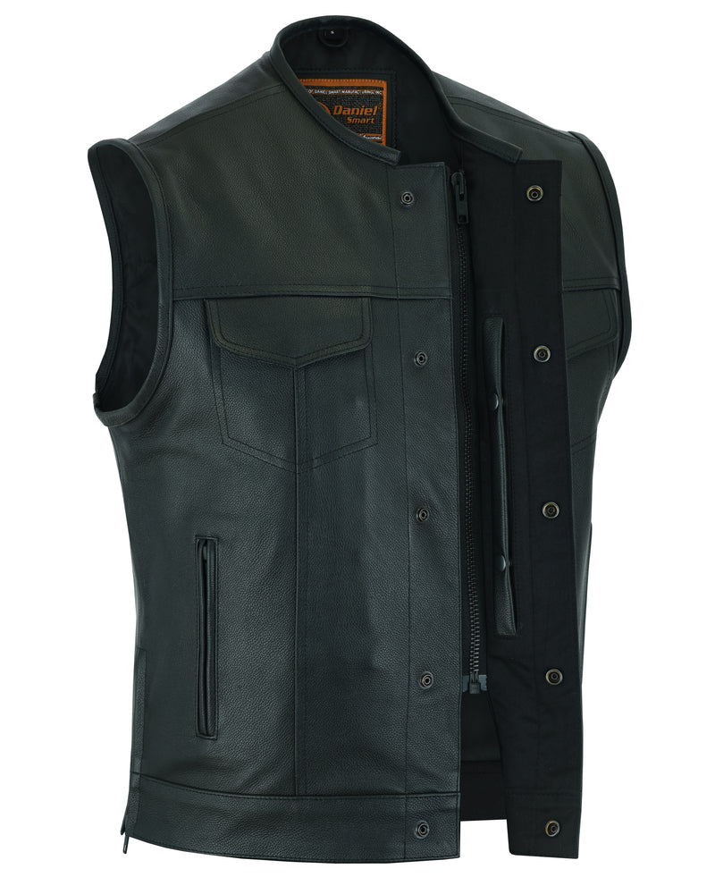 RC Eclipse Black Motorcycle Vest - Hidden Smart Access Pockets & Durable Lining