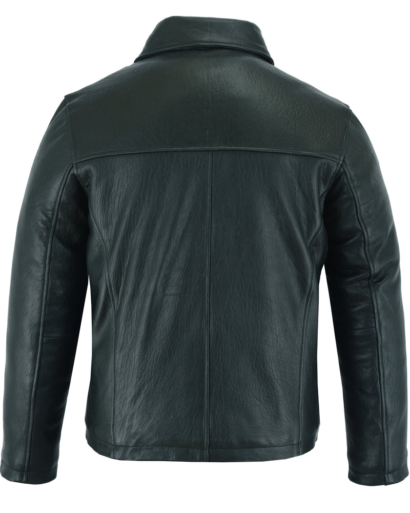 RC Men's Black Drum Dyed New Zealand Lambskin Jacket