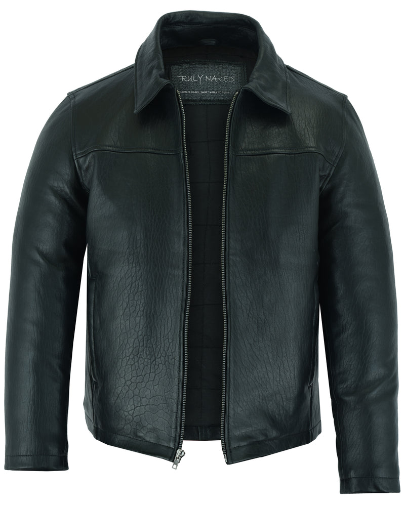 RC Men's Black Drum Dyed New Zealand Lambskin Jacket