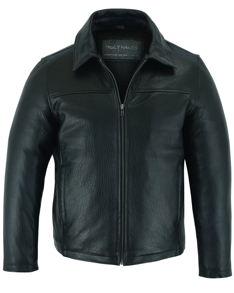 RC Men's Black Drum Dyed New Zealand Lambskin Jacket
