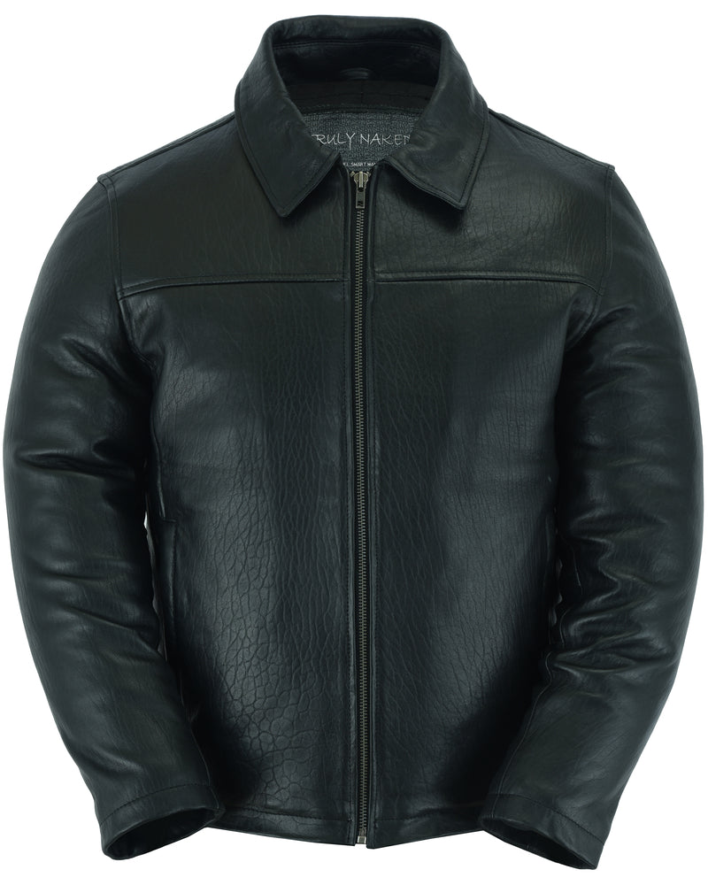 RC Men's Black Drum Dyed New Zealand Lambskin Jacket