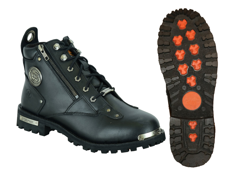 RC Men's 6'' Side Zipper Plain Toe Boot