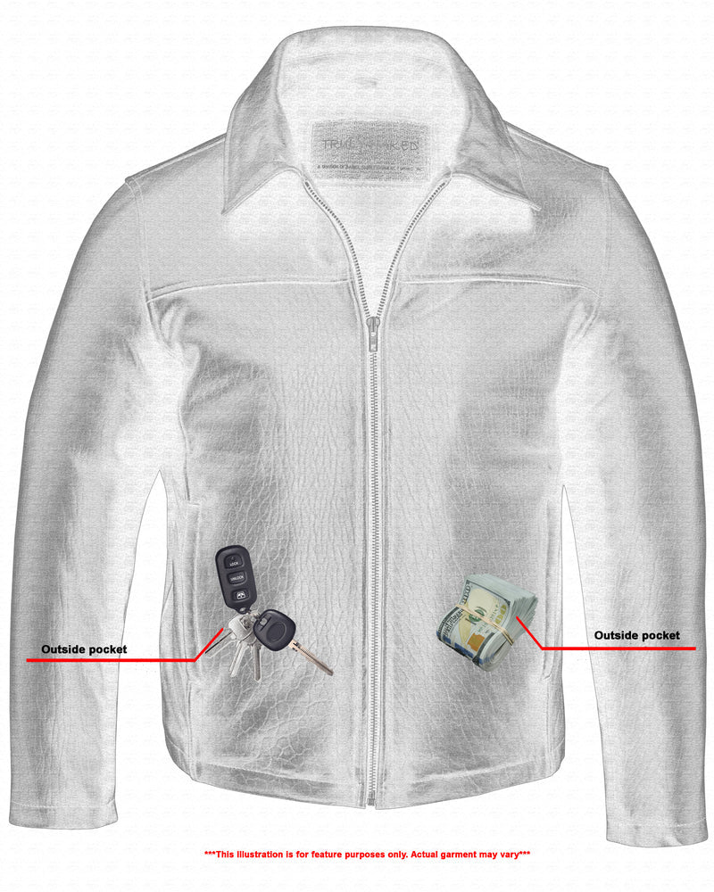 RC Men's Black Drum Dyed New Zealand Lambskin Jacket