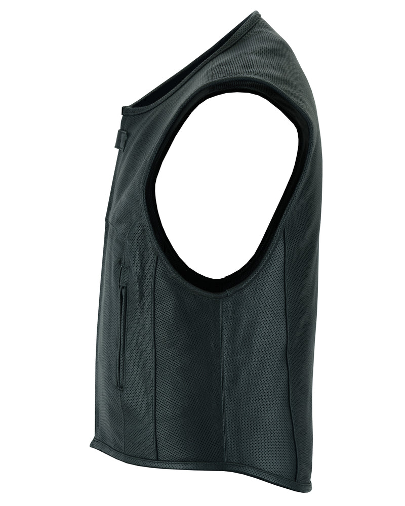 DS Men's Updated Perforated SWAT Team Style Vest - Black