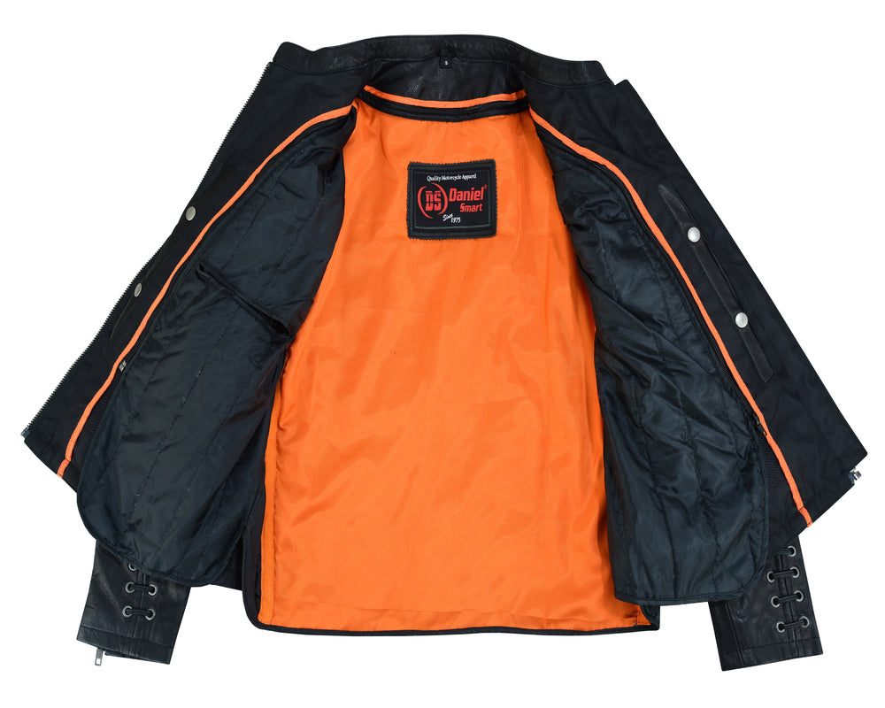 RC Women's Stylish Jacket with Grommet and Lacing Accents