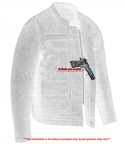 DM Mens Rough Rub-Off Denim Jacket