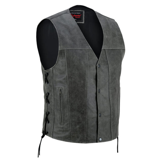 RC Men's Gray Single Back Panel Smart Access Pockets Vest