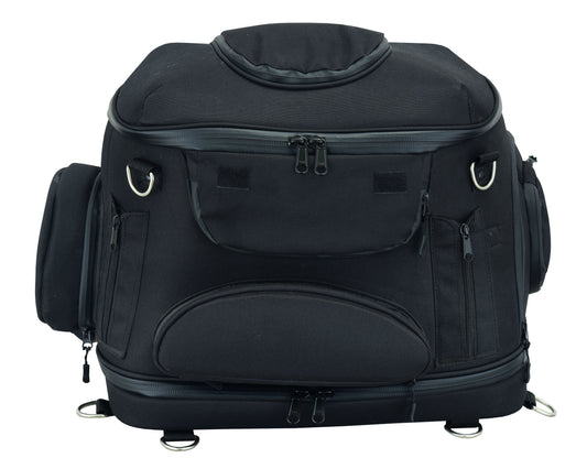 RC Daniel Smart Black Heavy Duty Textile Motorcycle Pet Carrier Si