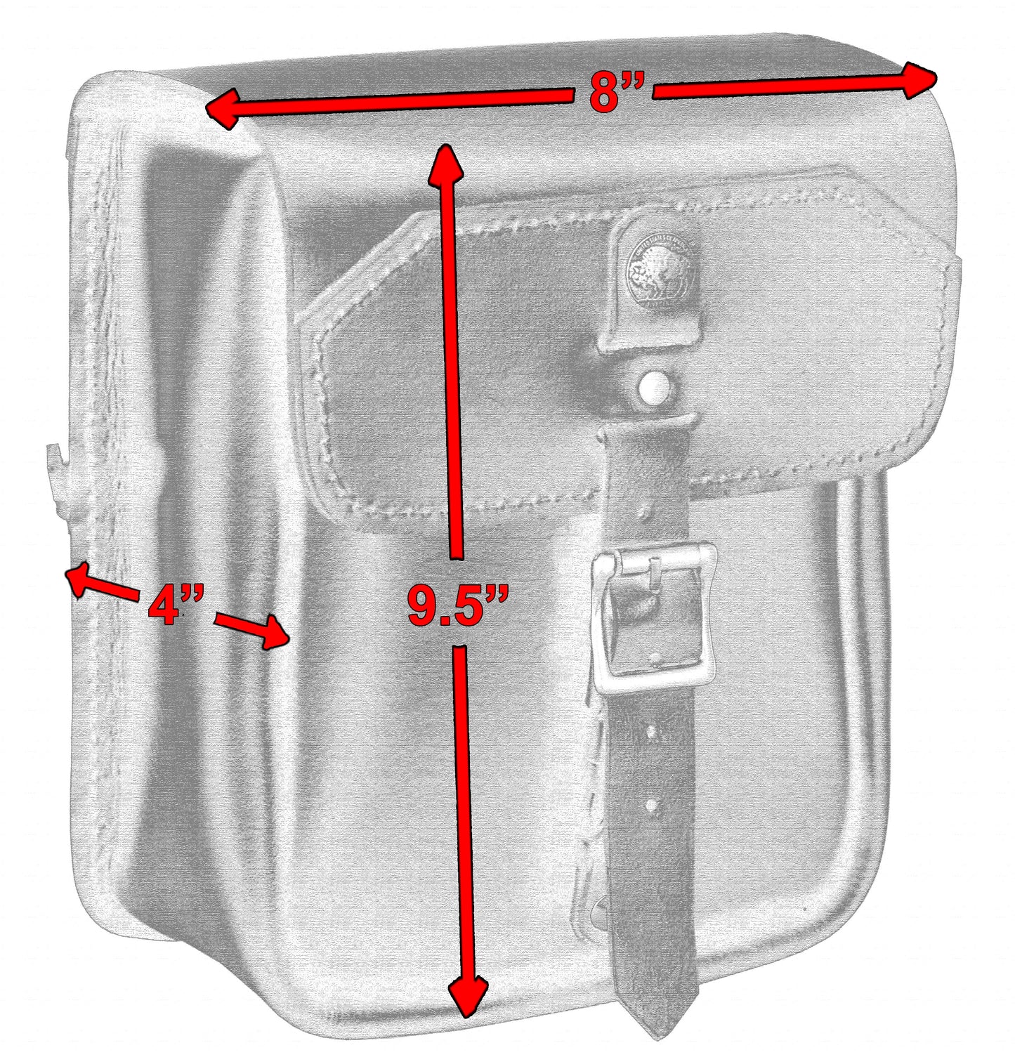 RC Premium Leather Large Tool Bag for Sissybar
