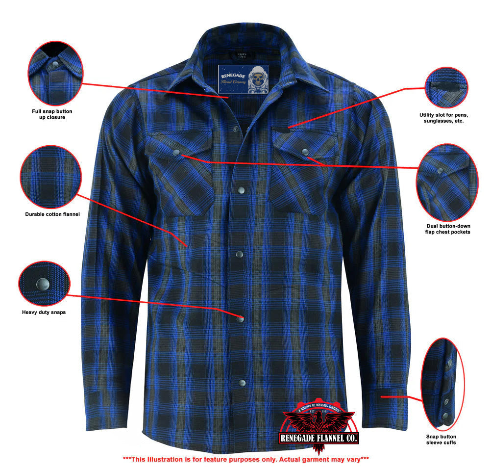 DS Flannel Shirt - Daze Blue and Black