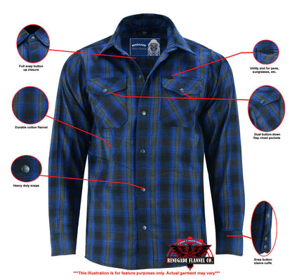 DS Flannel Shirt - Daze Blue and Black