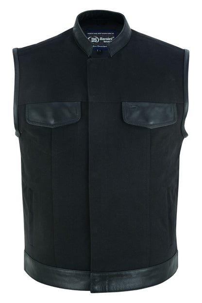 RC Canvas Material Single Back Panel Concealment Vest W/Leather Tr
