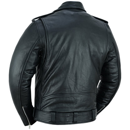 RC  Men's Premium Classic Plain Side Police Style Jacket - Black