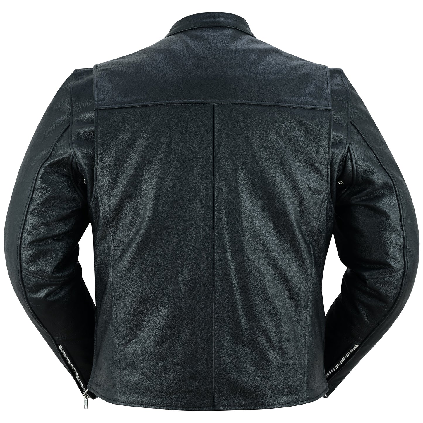RC Men’s Classic Black Scooter Leather Jacket
