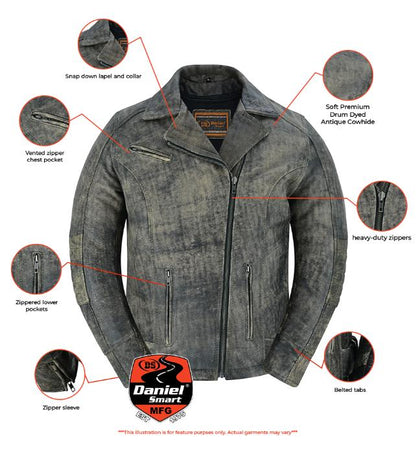 DS Women's Updated Stylish Antique Brown M/C Jacket