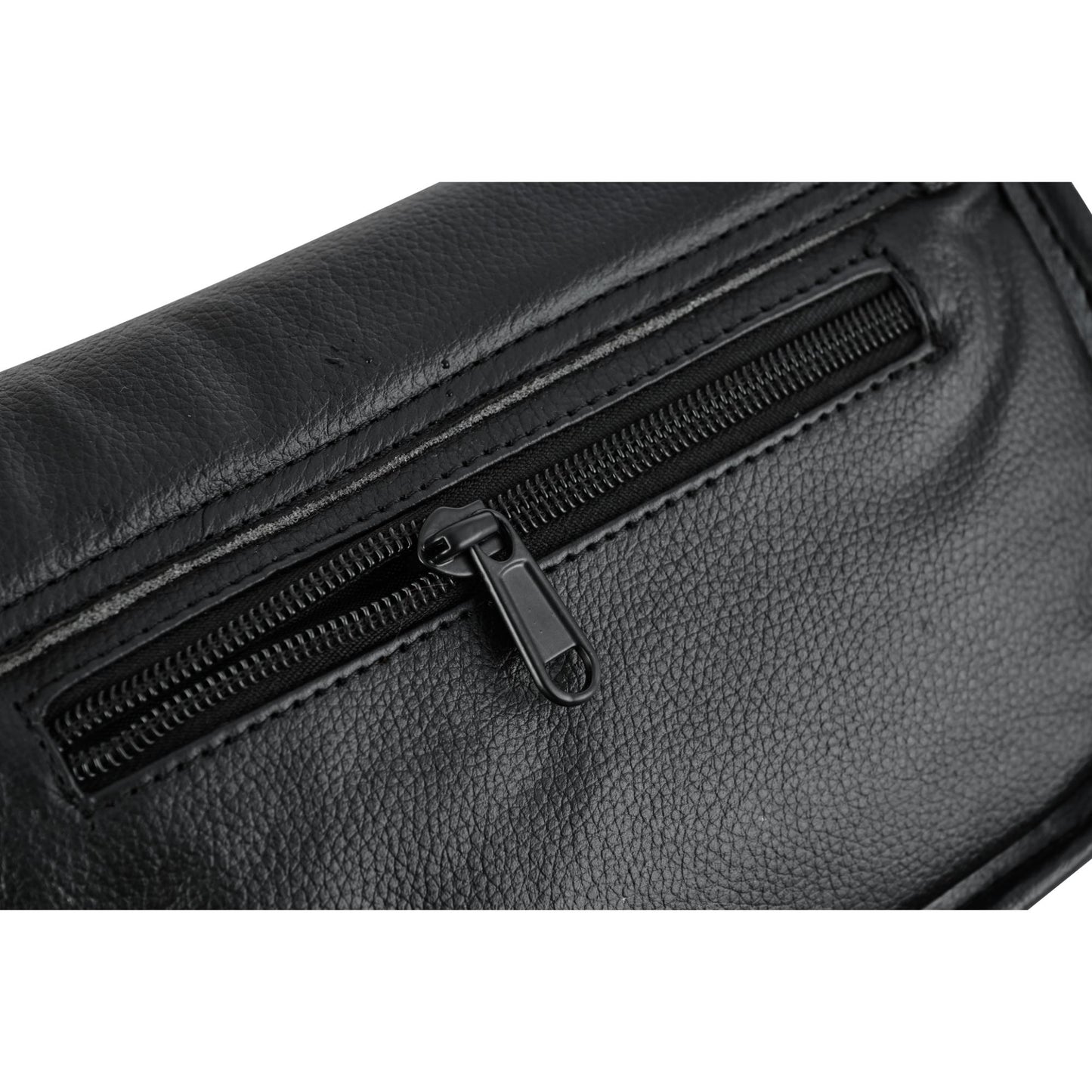 RC Women's Black Construction Leather Purse/Shoulder Bag