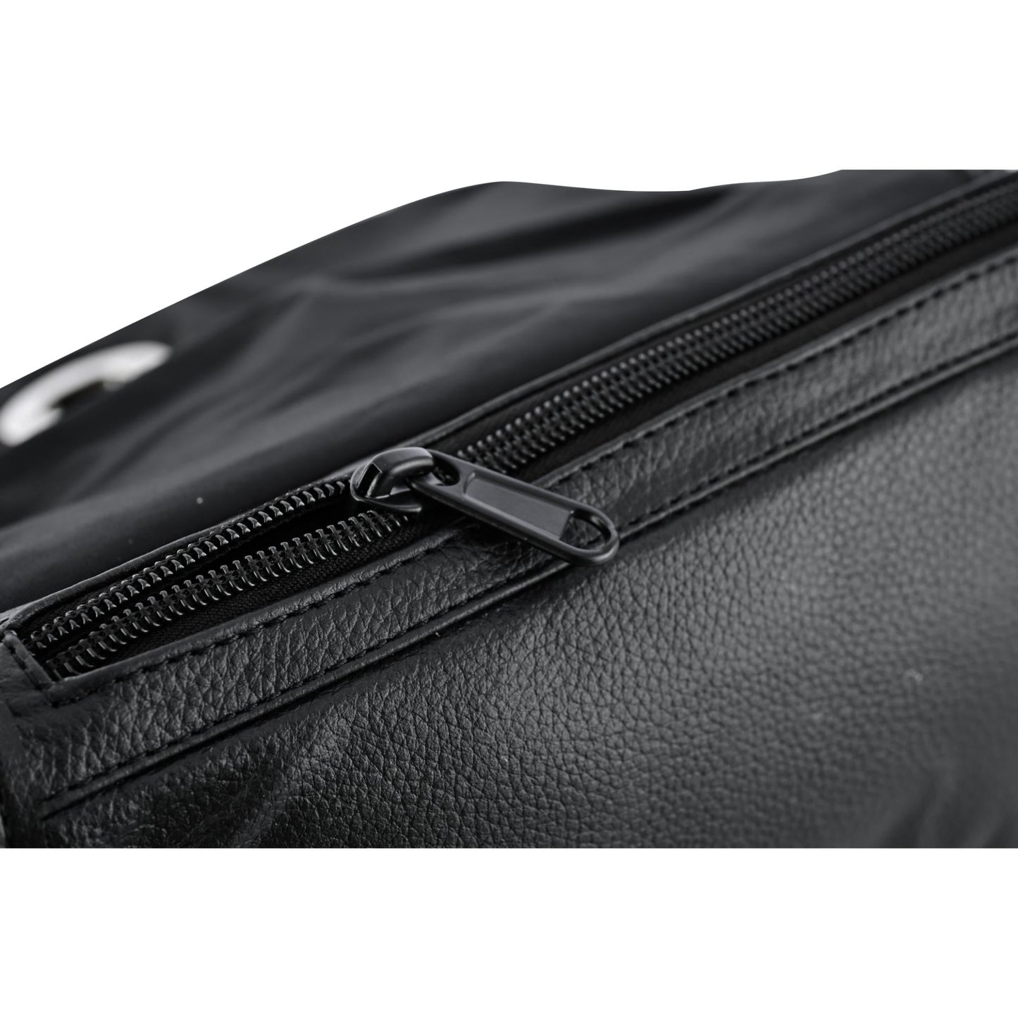 RC Women's Black Construction Leather Purse/Shoulder Bag