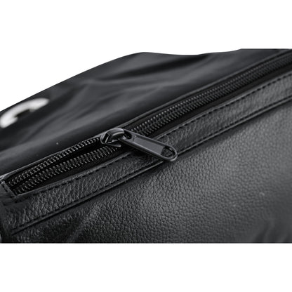 RC Women's Black Construction Leather Purse/Shoulder Bag