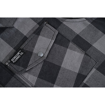 Gray Champ Men's Gray Black Sleeveless Flannel