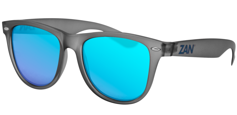 EZMT03 Minty Matte Gray Frame, Smoked Blue Mirror Lens