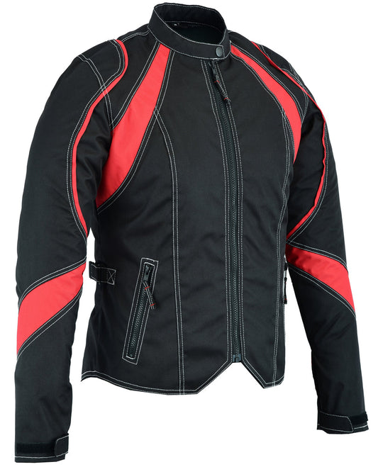 DS Women's Embroidered Crown Riding Jacket - Red