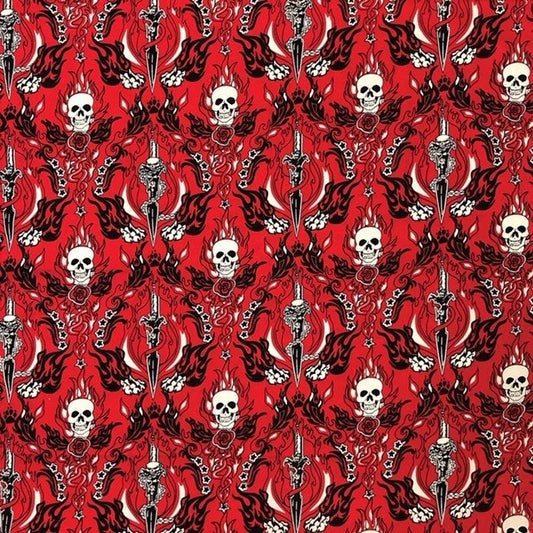 NT4418 Red Skull & Daggers