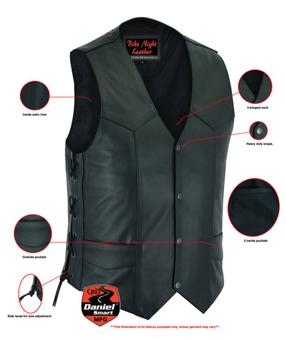 RC Men's Side Lace Economy Vest - Black