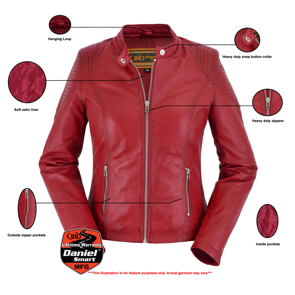 DS5501 Cabernet - Women's Fashion Leather Jacket